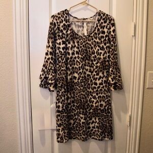 Allison Joy Leopard Print Knit Dress